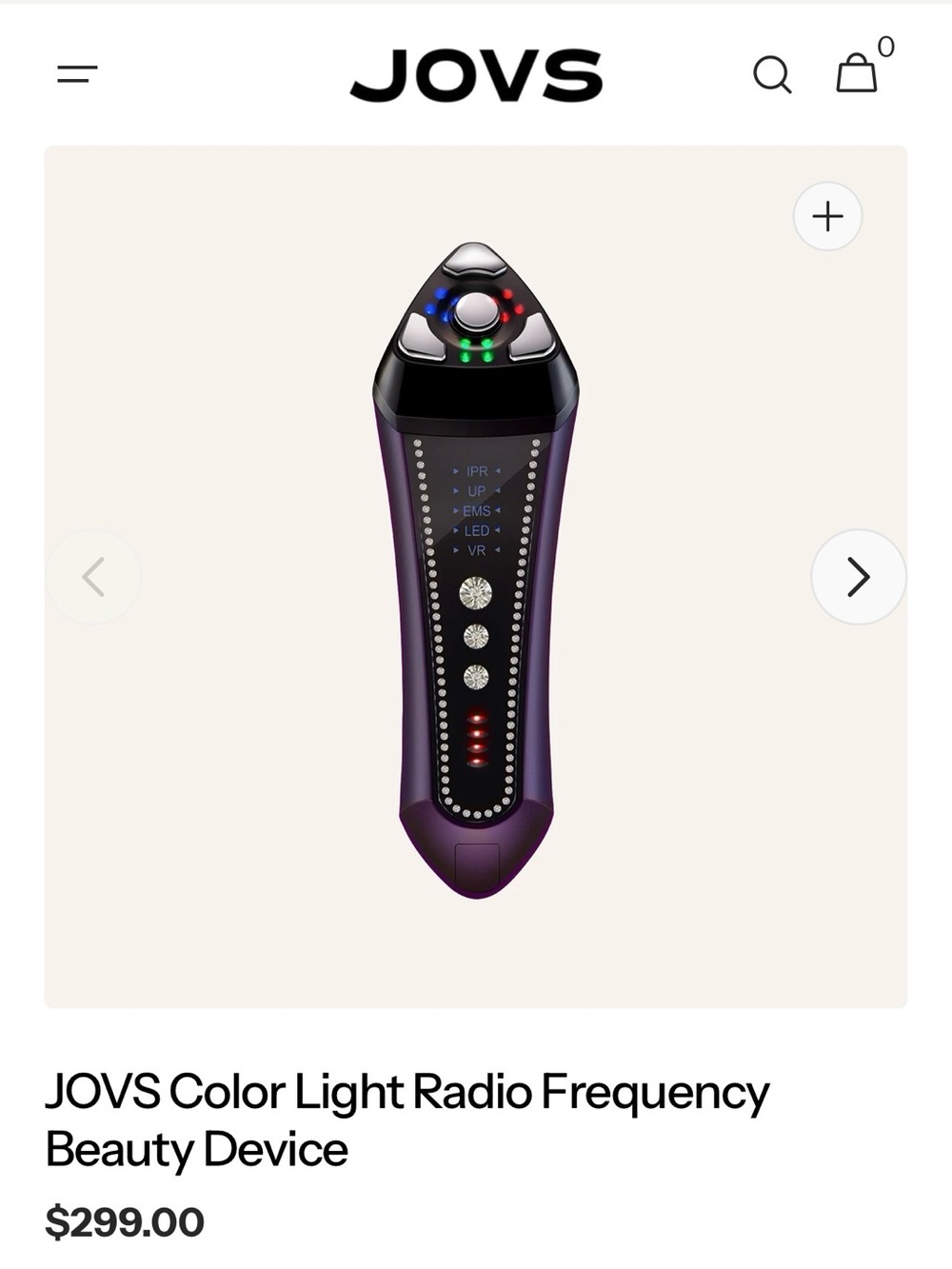 JOVS - radio frequency face/body device